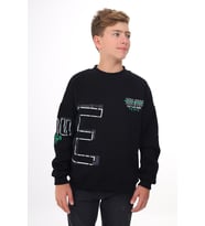Toontoy Erkek Çocuk Baskılı Sweatshirt (Siyah)