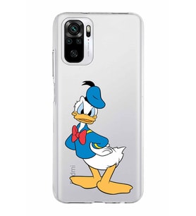Xiaomi Redmi Note 10s Uyumlu Kapak Donald Duck Tasarımlı Şeffaf Silikon Kılıf