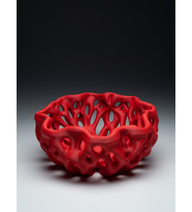 MYCRAFT3D Organik Delikli Dekoratif Kase Modern Şık Hafif Dayanıklı Ev Dekoru 20x9 cm