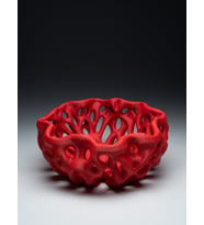 MYCRAFT3D Organik Delikli Dekoratif Kase Modern Şık Hafif Dayanıklı Ev Dekoru 20x9 cm