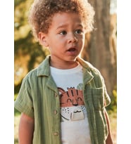 Mayoral Erkek Bebek Baskılı Tshirt Krem