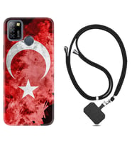 INFINIX Smart 4 5 6 Zero 8 S5 Pro Kılıf Boyun Askılı Silikon Şanlı Türk Bayrağı 1315