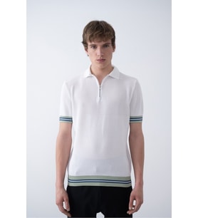 Triko Polo Yakalı T-Shirt - Premium Ribana Detaylı