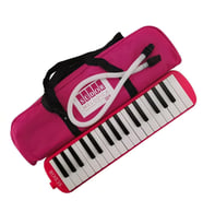 Pembe Çantalı Melodika - Melodika 32k Bez Çanta - Pembe Melodika