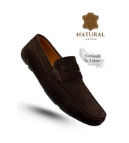 Sermoda Erkek Loafer - Hakiki Deri Rok Loafer Erkek Ayakkabı Süet Kahve
