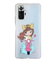 Xiaomi Redmi Note 10 Pro Uyumlu Kapak Vespagirl Tasarımlı Şeffaf Silikon Kılıf