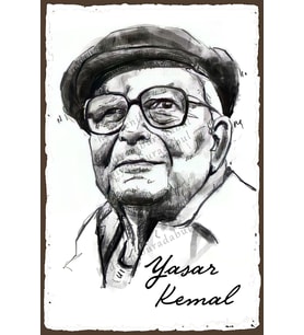 Yaşar Kemal Temalı Ahşap Tablo / Poster