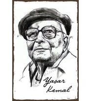 Yaşar Kemal Temalı Ahşap Tablo / Poster