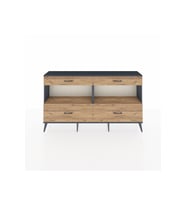 Arges Konsol 2 Raflı 4 Çekmeceli  176x30x99 Antrasit-Çam