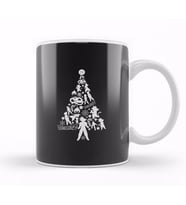 Dragon Ball Z Christmas Tree Silhouette White Kupa Bardak Porselen