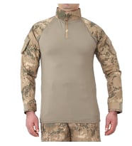 Jandarma Renk Kamuflaj Combat Tişört Mikrofiber Yan Kollar Cepli Fermuarlı Slimfit Kesim + 2 Adet Peç Hediyeli