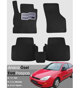 FORD FOCUS 1 (1998-2005) Uyumlu EVA Paspas Tam Set–Araca Özel,Su Geçirmez,Kolay Montaj