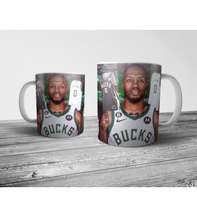 Pixxa Damian Lillard -  Milwaukee Bucks - NBA Kupa Bardak Model 3