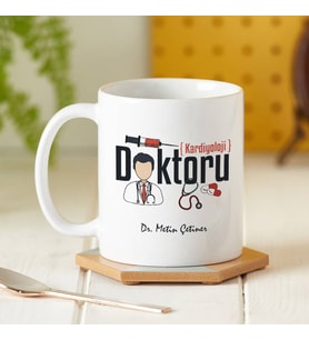 Kişiye Özel Branşına Göre Doktora Hediye Kupa Bardak