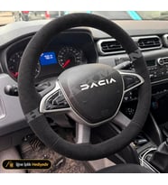 Dacia Sandero Stepway Dikme Direksiyon Kılıfı Alcantara Süet Monza Black 2021-2024