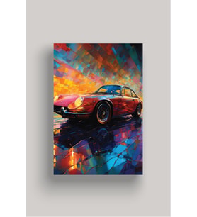 Nostaljik Klasik Otomobil Poster Modelleri - Klasik Seri 4 (Model 4)