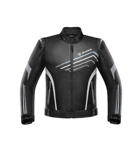 Motosiklet Montu Full Korumalı 4 Mevsim Maxdura Kumaş ve PU Deri Motor Mont Siyah Edt