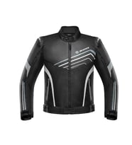 Motosiklet Montu Full Korumalı 4 Mevsim Maxdura Kumaş ve PU Deri Motor Mont Siyah Edt
