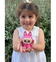 Labubu Figür, Labubu Figürü, Sevimli Hayelet Labubu 10 Cm 1 Adet (Pembe)