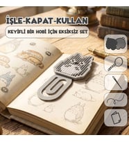 Etamina Anime Hediye Hobi Seti: Totoro Kanaviçe ve Etamin Kitap Ayracı Kiti