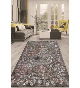 Dijital Kaymaz Taban Yıkanabilir Modern Renkli Salon Halısı Mutfak Halısı Yolluk ND-HT-698 (Çok Renkli)