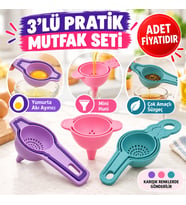 Mey İthalat® Pratik Yumurta Süzgeci Mini Süzgeç Huni Seti Hepsi Bir Arada(adet fiyatıdır)