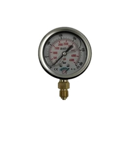 Manometre Gliserinli Alttan Çıkışlı Q63 - 0 - 315 Bar 1/4