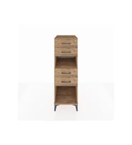 Kronos Dolap Tek Raflı 4 Çekmeceli 44x59x134 Çam-Çam