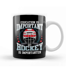 Education Is Important But Hockey Is Importanter Kupa Bardak Porselen