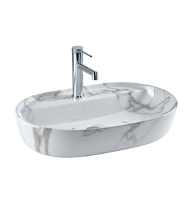 LENA TEZGAHÜSTÜ LAVABO (MERMER BEYAZ) E-2114M1