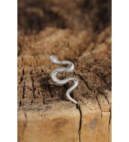 Otantik Yılan Tasarımlı Ayarlamalı Kadın Yüzük (Çok Renkli)