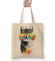 Cat Kedi Cat Kedi Esintisi Bez Çanta Uzun Saplı