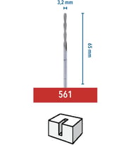 Dremel 561 Çok Amaçlı Spiral Kesme Uçları 3,2 Mm, 3'Lü