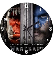 Cakatablo Warcraft İki Dünya Bir Ev Afişi Duvar Saati