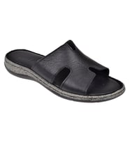 Castle Black Hakiki Deri Comfort Kadın Terlik CB-22404 SİYAH
