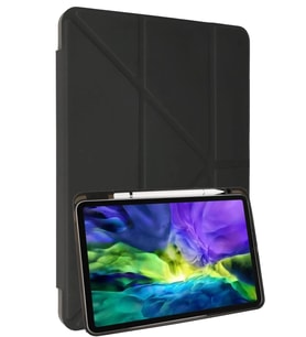 Galaxy P610 Tab S6 Lite 10.4 Kılıf Kalemlikli Mars Tablet Kılıfı - Koyu Gri Arka Kapak Lacivert