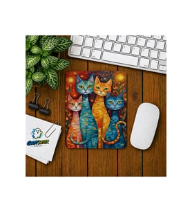 Kediler Baskılı Oyuncu Mousepad 0121