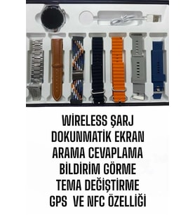 Akıllı Saat 7 Kordonlu Yeni Nesil Arama Cevaplayan Çok Fonksiyonlu