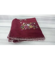 El İşi Oyalı Yazma Bordo / Vişne Renk