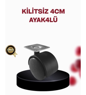 4 Cm Döner Ayak Kilitsiz 4 Adet Mobilya Ve Sehpa Ayağı