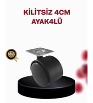 4 Cm Döner Ayak Kilitsiz 4 Adet Mobilya Ve Sehpa Ayağı