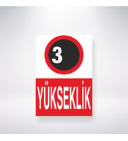 3 Yükseklik 21x28 Arkası Yapışkanlı Levha
