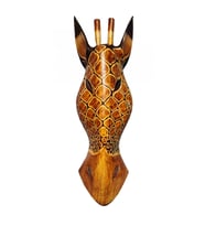 Ahşap Zürafa Mask 50 cm Duvar Dekoru (Karışık)