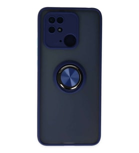 Redmi 10C Kılıf Montreal Yüzüklü Silikon Kapak - Lacivert