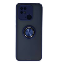 Redmi 10C Kılıf Montreal Yüzüklü Silikon Kapak - Lacivert