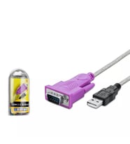 Hadron HDX1025 USB to RS232 Seri Port DB9 Dönüştürücü Kablo 1.5 Metre - Gümüş - 1 ADET