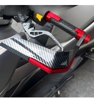 MANET KORUMA KARBON DESEN RÜZGAR KORUMA KIRMIZI RENK ÜNİVERSAL N MAX X MAX T MAX PCX R25 MT25 NK250