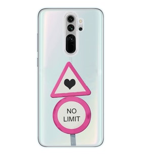 Redmi Note 8 Pro Uyumlu No Limit Tasarımlı Şeffaf Telefon Kılıfı