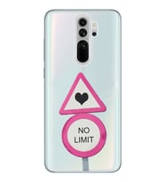 Redmi Note 8 Pro Uyumlu No Limit Tasarımlı Şeffaf Telefon Kılıfı