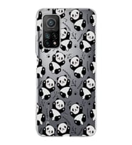 Xiaomi Mi 10 T Uyumlu Kapak Panda Tasarımlı Şeffaf Silikon Kılıf